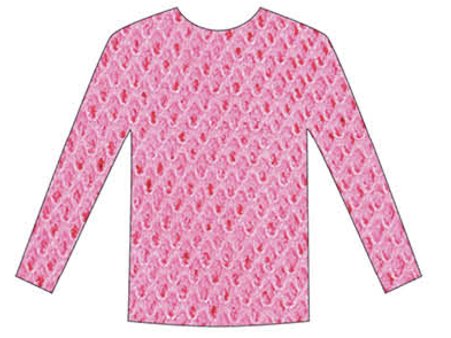 Womens Fishnet Mesh Top Long Sleeve Sheer See Through Party Costume - Light Pink