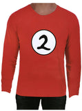 Adult Cat In The Hat Thing 2 Long Sleeve Red Top Costume Book Week - M