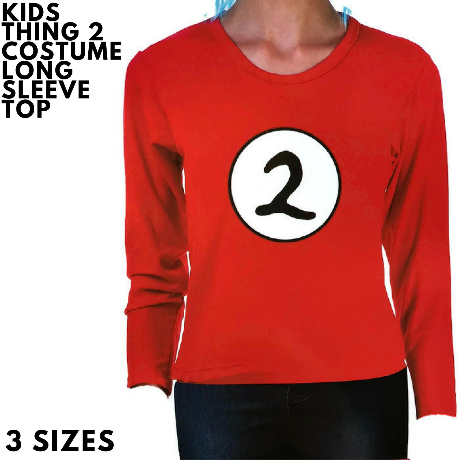 Costumes & Accessories: Kids Cat In The Hat Thing 2 Long Sleeve Red Top Party Costume Book Week - S (4-5 Years Old)