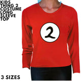 Costumes & Accessories: Kids Cat In The Hat Thing 2 Long Sleeve Red Top Party Costume Book Week - S (4-5 Years Old)