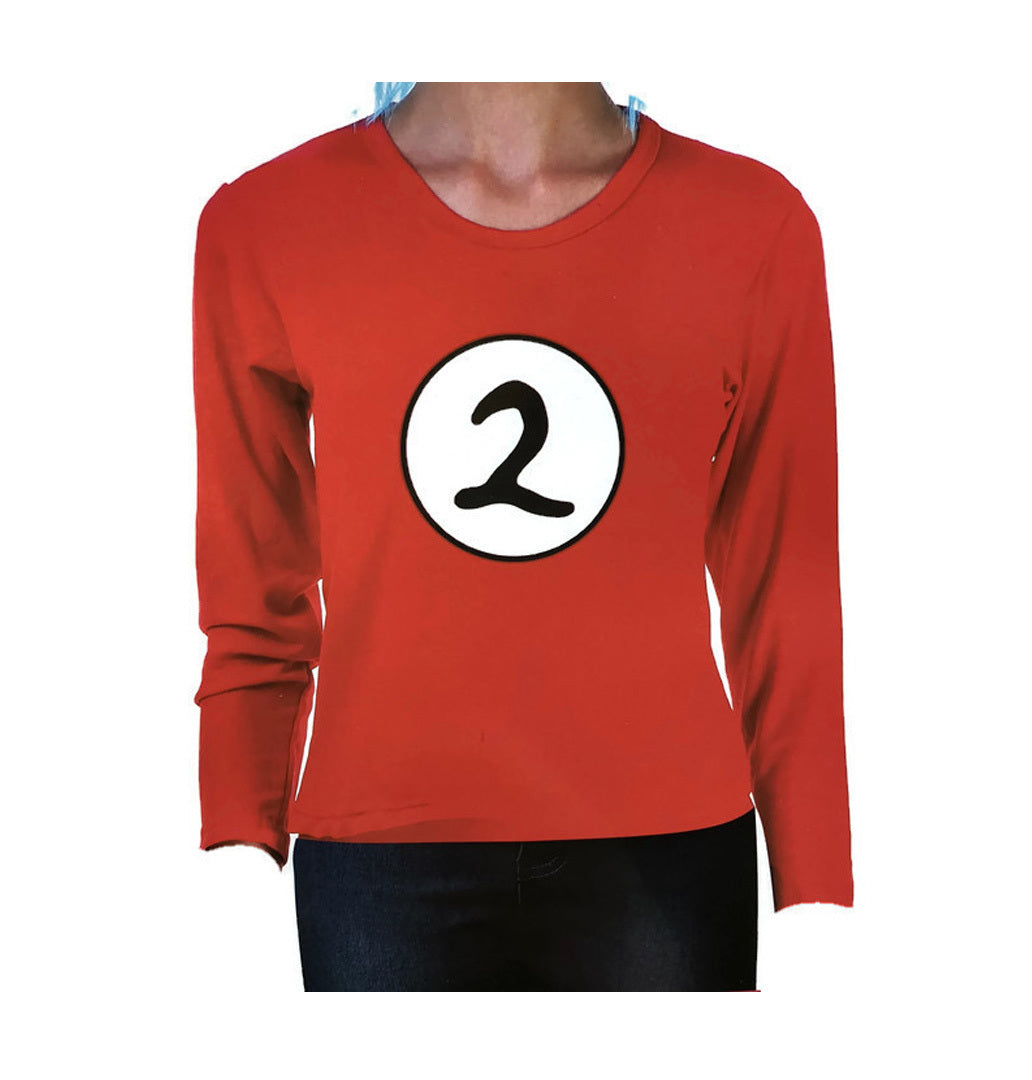 Costumes & Accessories: Kids Cat In The Hat Thing 2 Long Sleeve Red Top Party Costume Book Week - S (4-5 Years Old)