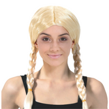 Costumes & Accessories: PLAITED WIG Braided Costume Party Hair Schoolgirl Dress Up School - Blonde