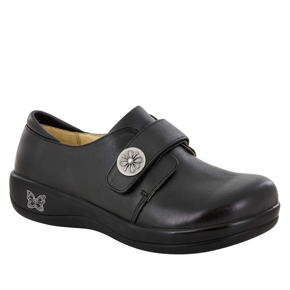 ALEGRIA Joleen Nursing Shoes Slip On Womens Work Working Hospitality - Black