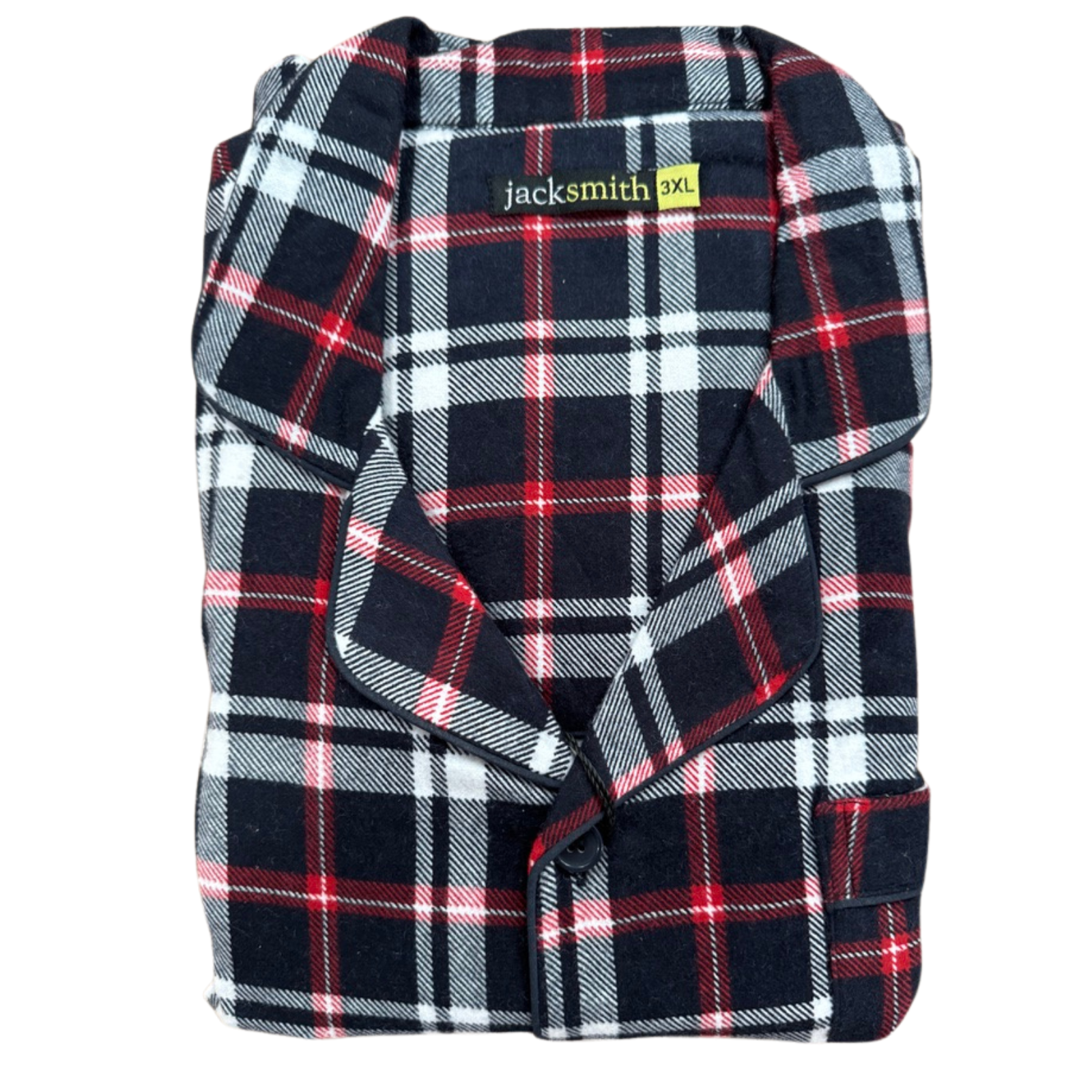 Mens Plus Size Flannelette Pyjamas 100% Cotton PJs Set Top Pants in Red Check - 6XL
