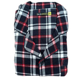 Mens Plus Size Flannelette Pyjamas 100% Cotton PJs Set Top Pants in Red Check - M