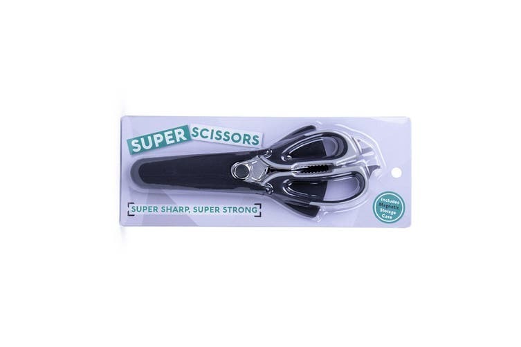 Cutlery: 7 in 1 Multi Purpose Kitchen Super Scissors w/ Magnetic Case for Meat Nuts
