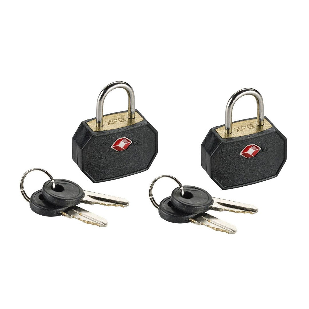 Packing Organisers: 1 Pack of 2 Lewis N. Clark TSA Key Locks Luggage Travel Padlock Keyed - Black