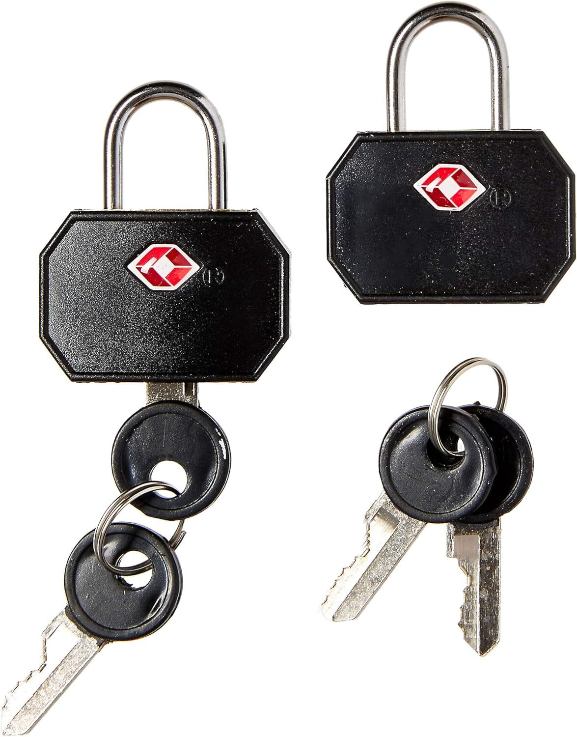 Packing Organisers: 1 Pack of 2 Lewis N. Clark TSA Key Locks Luggage Travel Padlock Keyed - Black