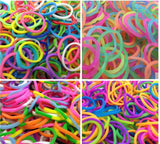 Arts & Crafts: 4800 LOOM BANDS Rubber Refill Kit DIY Magical Bracelet 192 S Clips 16 Hooks BULK - Mystery Pack (Assorted Colours)