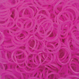 Arts & Crafts: 4800 LOOM BANDS Rubber Refill Kit DIY Magical Bracelet 192 S Clips 16 Hooks BULK - Plain Hot Pink