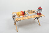 Camp Furniture: Folding Camping Table Bamboo Roll Up Portable Outdoor Picnic BBQ Desk Beach