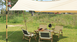 Camp Furniture: Folding Camping Table Bamboo Roll Up Portable Outdoor Picnic BBQ Desk Beach