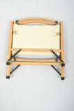 Camp Furniture: Bamboo Canvas Foldable Outdoor Camping Chair Wooden Travel Picnic Park - Khaki/Beige