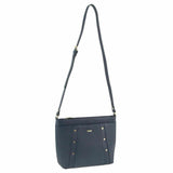 Women's Handbags: Morrissey Italian Womens Structured Leather Cross Body Handbag Bag Ladies - Navy