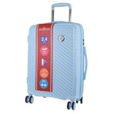 Suitcases: Pierre Cardin Inspired Milleni Cabin Luggage Bag Travel Carry On Suitcase 54cm (39L) - Blue