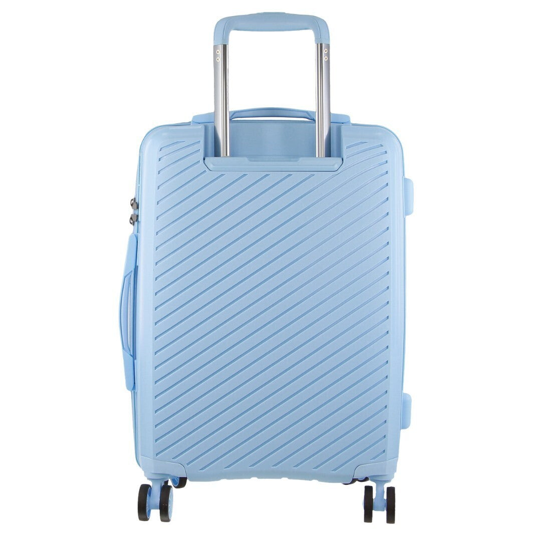 Suitcases: Pierre Cardin Inspired Milleni Cabin Luggage Bag Travel Carry On Suitcase 54cm (39L) - Blue