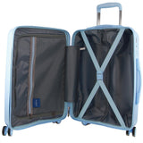 Suitcases: Pierre Cardin Inspired Milleni Cabin Luggage Bag Travel Carry On Suitcase 54cm (39L) - Blue