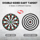 Gym Equipment & Accessories: 12" Dartboard Dart Board with Steel Darts Professional Competition Party Game
