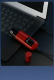 Handheld Portable Nose Hair Trimmer Rechargeable USB-C Clipper Shaver in Red/Orange
