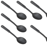 6x 32cm Nylon Serving Spoon in Black