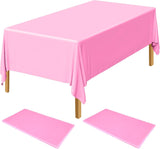 Table Linen & Kitchen Towels: Table Cloth Cover Reusable & Washable Xmas Party 137cm x 274cm (54"x108") in Light Pink