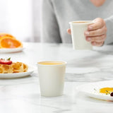 1000pcs 6oz Premium White Paper Coffee Takeaway Cups Bulk