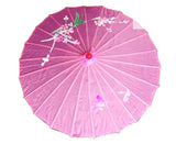 Women's Accessories: PARASOL UMBRELLA Chinese Japanese Bamboo Flower Pattern Fabric 80cm Diameter - Light Pink