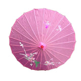 Women's Accessories: PARASOL UMBRELLA Chinese Japanese Bamboo Flower Pattern Fabric 80cm Diameter - Light Pink