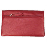 Women's Handbags: Pierre Cardin Ladies Womens Genuine Leather Bi-Fold RFID Purse Wallet - Red