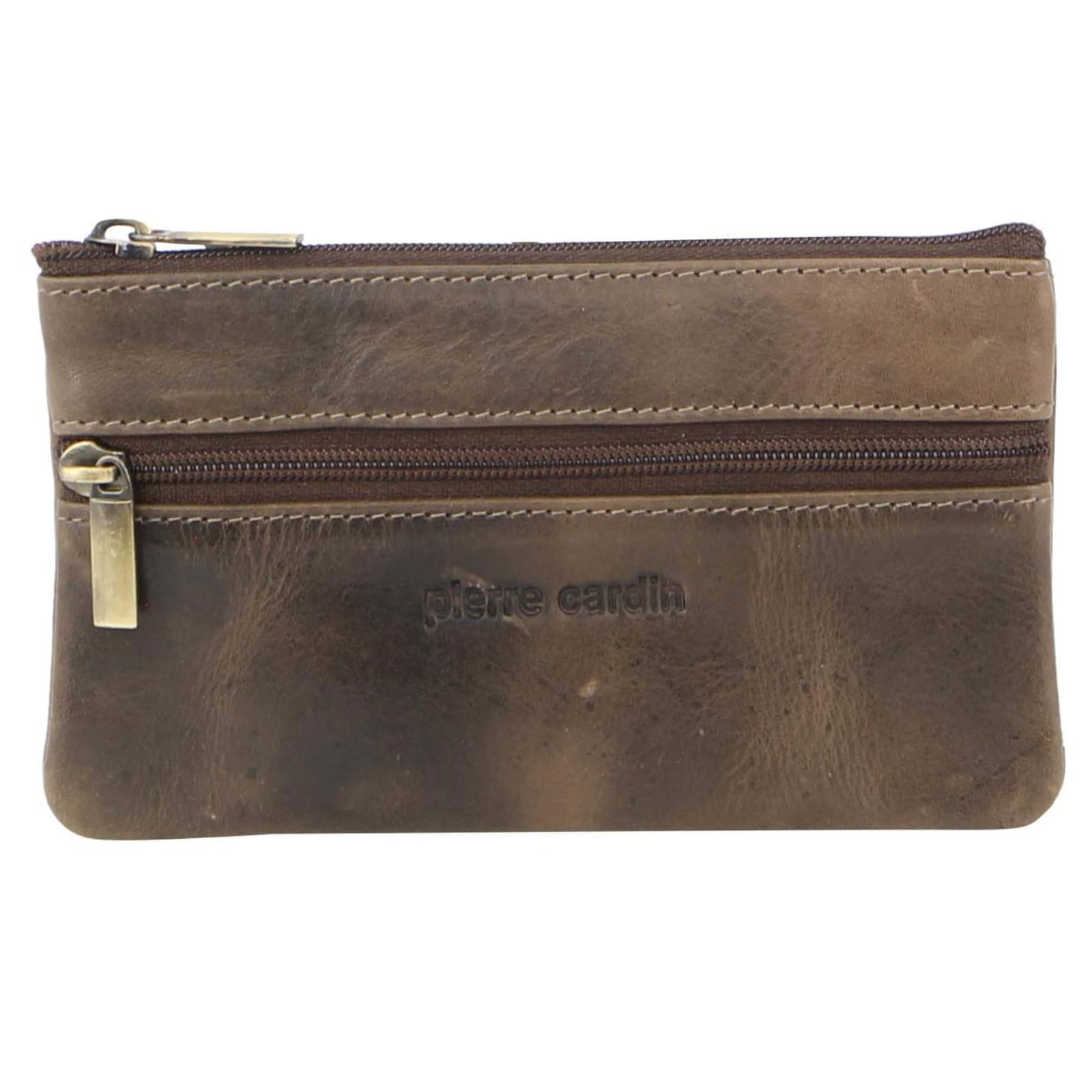 Pierre Cardin Ladies Womens Genuine Leather RFID Coin Purse Wallet - Mushroom