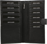 Men's Accessories: Pierre Cardin Leather Passport Holder Travel Wallet w/ RFID Protection - Black