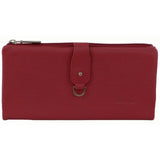 Women's Handbags: Pierre Cardin Womens RFID Italian Leather Wallet Purse Credit Card Holder - Red