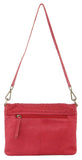 Women's Handbags: Pierre Cardin Womens Woven Leather Flap Cross-Body Bag/Clutch - Red