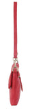 Women's Handbags: Pierre Cardin Womens Woven Leather Flap Cross-Body Bag/Clutch - Red