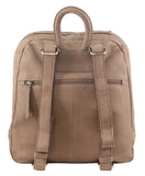 Women's Handbags: Pierre Cardin Womens Woven Leather Backpack Bag - Taupe