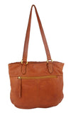 Women's Handbags: Pierre Cardin Woven Leather Ladies Shoulder Bag Travel Carry - Cognac