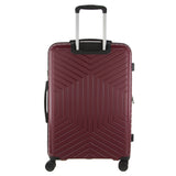 Suitcases: Pierre Cardin 76cm Large Hard-Shell Suitcase Travel Luggage Bag - Burgundy