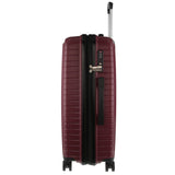 Suitcases: Pierre Cardin 76cm Large Hard-Shell Suitcase Travel Luggage Bag - Burgundy