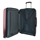 Suitcases: Pierre Cardin 65cm Medium Hard-Shell Suitcase Travel Luggage Bag - Burgundy