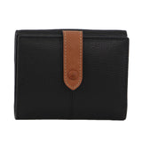 Women's Handbags: Pierre Cardin Womens Leather Bi-Fold Tab Wallet Ladies - Black