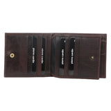 Pierre Cardin Mens Leather Tri Fold Wallet w/ RFID Protection - Brown