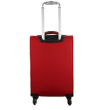 Suitcases: Pierre Cardin 40L Cabin Soft-Shell Suitcase Travel Luggage Bag 4-Wheel Case - Red