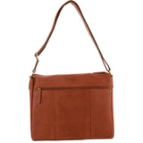 Men's Accessories: Pierre Cardin Leather Briefcase Bag Tote 13" Laptop Rustic Satchel Travel - Cognac