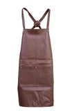Aprons: Pierre Cardin Professional Leather Apron Butcher Woodwork Hairdressing Barber Chef - Brown