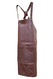 Aprons: Pierre Cardin Professional Leather Apron Butcher Woodwork Hairdressing Barber Chef - Brown