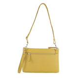 Women's Handbags: Pierre Cardin Womens Crossbody/Clutch Leather Bag in Yellow