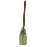 Women's Handbags: Pierre Cardin Leather Cross Body Bag Dual Zip Strap Shoulder Clutch in Jade