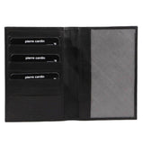 Packing Organisers: Pierre Cardin Leather Passport Holder Cover Wallet w/ RFID Protection - Black