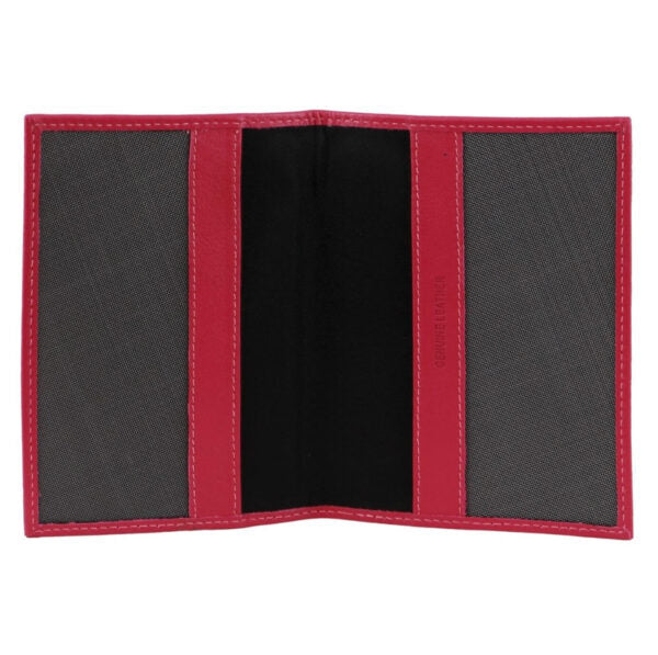 Pierre Cardin Slim Leather Passport Travel Wallet Holder RFID Case Cover - Fuschia