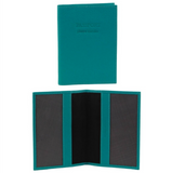 Pierre Cardin Slim Leather Passport Travel Wallet Holder RFID Case Cover - Turquoise